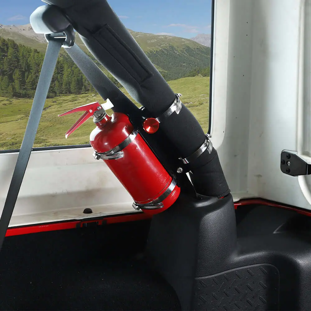 For Jeep Wrangler JK JL TJ Fire Extinguisher Holder Mount Bracket Adjustable - Image 3