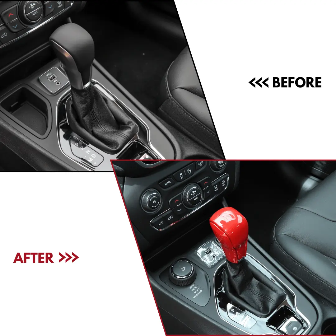For Jeep 2019+ Cherokee/ 2018+ Grand Commander/Commander Gear Shift Knob Handle Trim Cover - Image 2