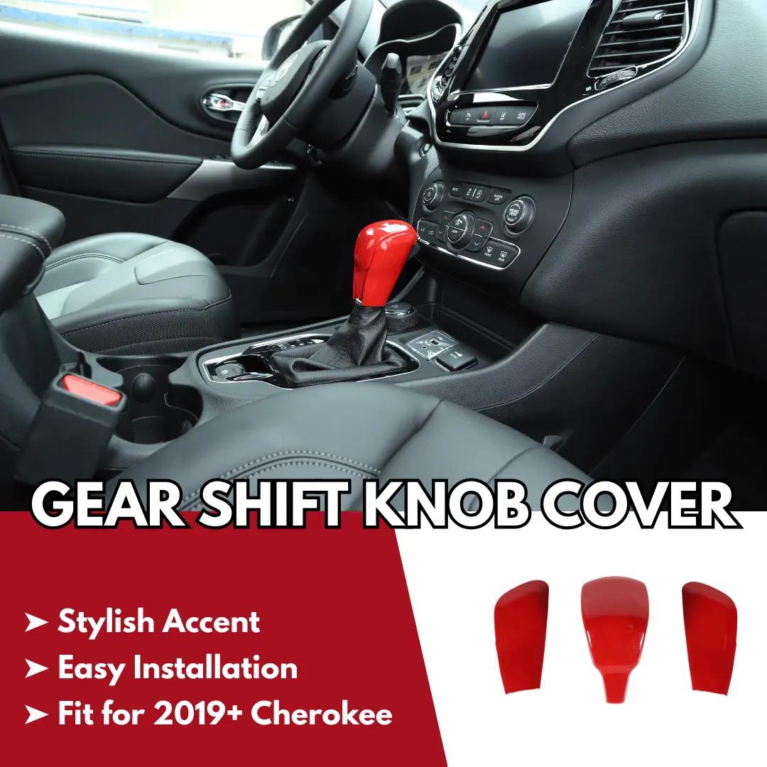 For Jeep 2019+ Cherokee/ 2018+ Grand Commander/Commander Gear Shift Knob Handle Trim Cover - Image 3