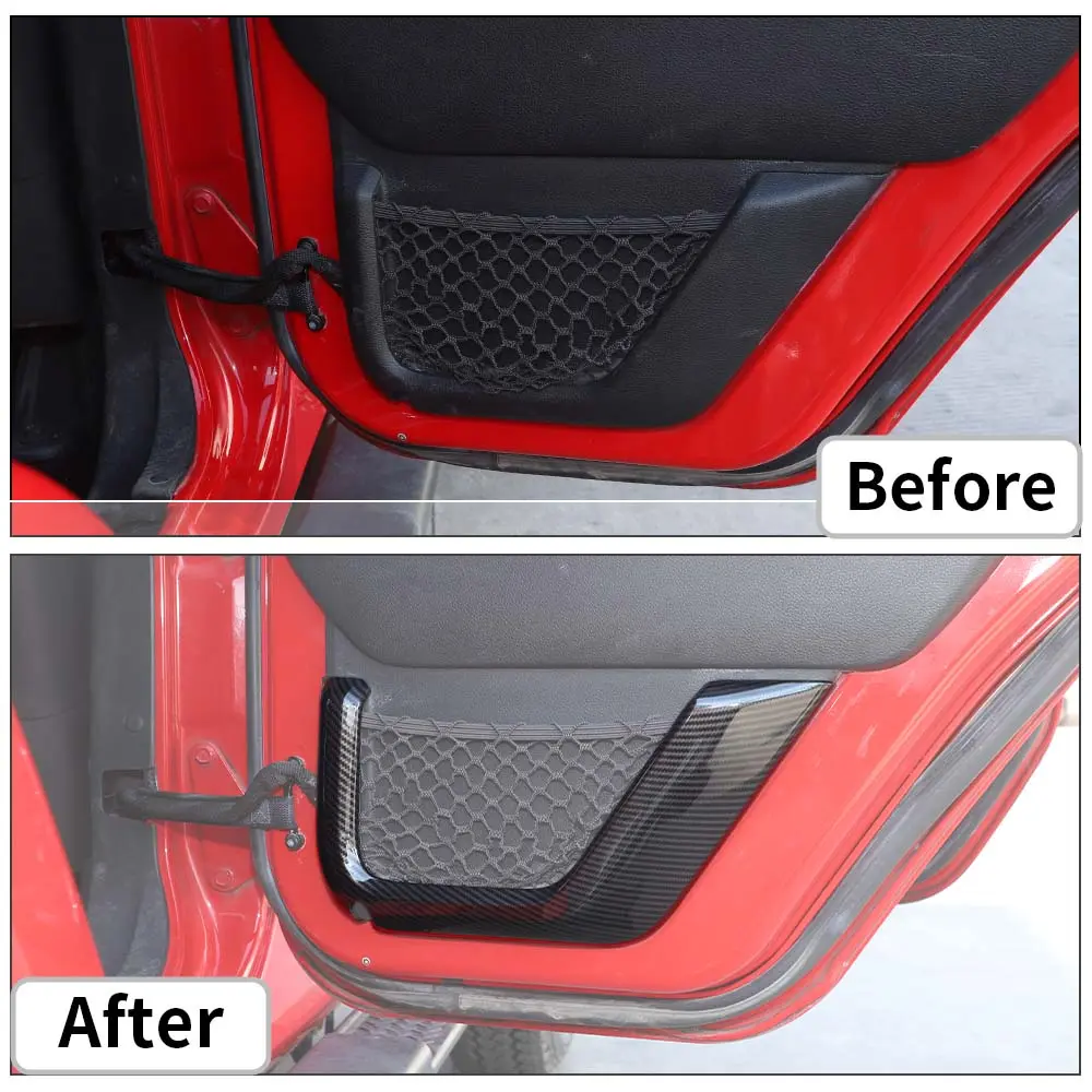 For 2011-2018 Jeep Wrangler JK 4DR Car Inner Door Net Bag Frame Trim - Image 2