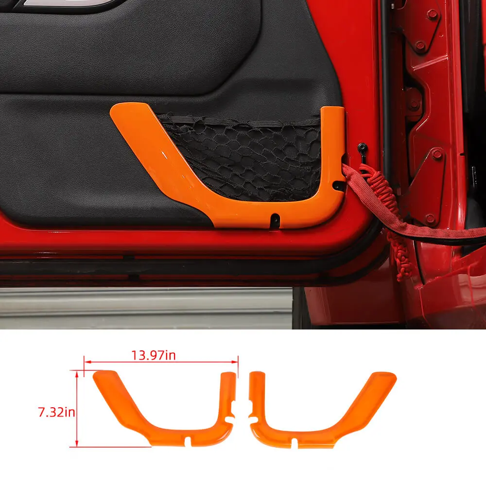 For 2011-2018 Jeep Wrangler JK 2Door Car Inner Door Net Bag Frame Trim