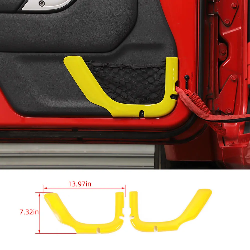 For 2011-2018 Jeep Wrangler JK 2Door Car Inner Door Net Bag Frame Trim - Image 11