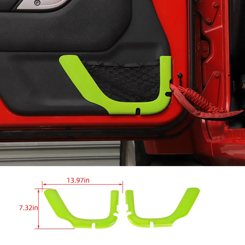 For 2011-2018 Jeep Wrangler JK 2Door Car Inner Door Net Bag Frame Trim - Image 12