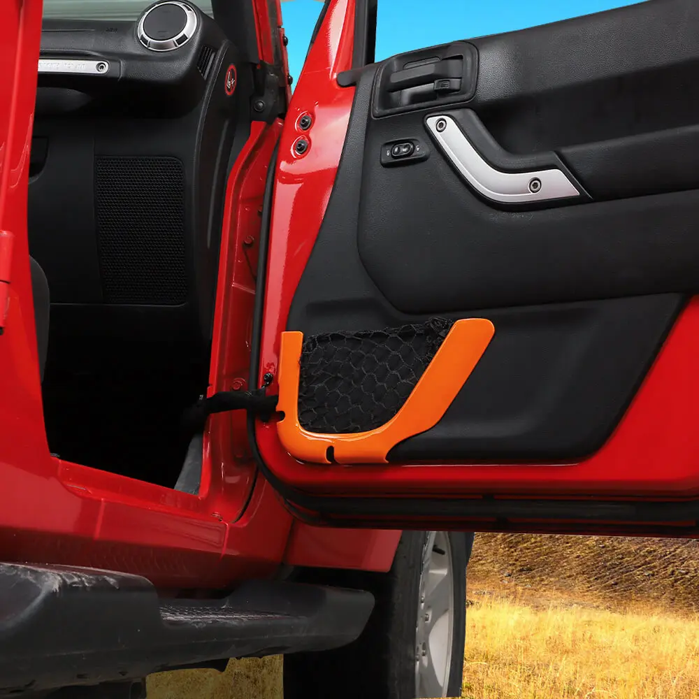 For 2011-2018 Jeep Wrangler JK 2Door Car Inner Door Net Bag Frame Trim - Image 3
