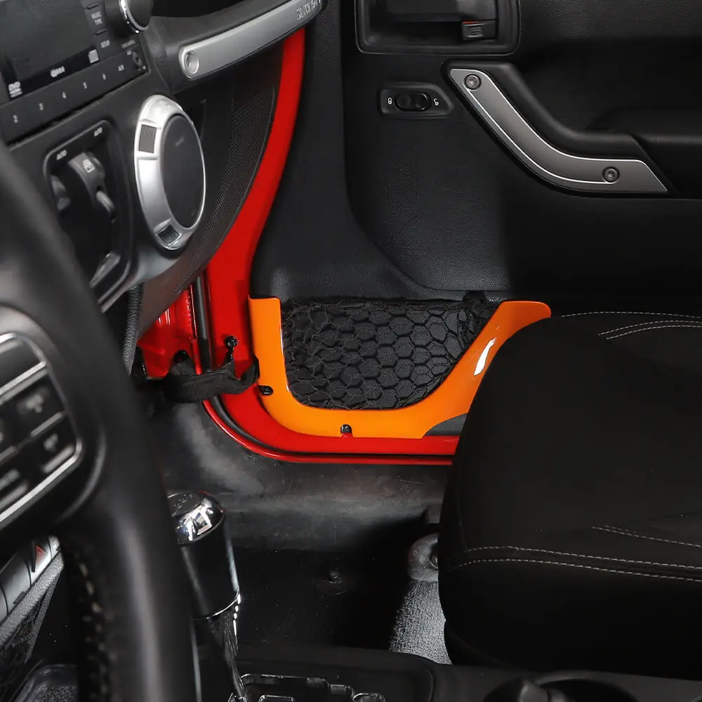 For 2011-2018 Jeep Wrangler JK 2Door Car Inner Door Net Bag Frame Trim - Image 5