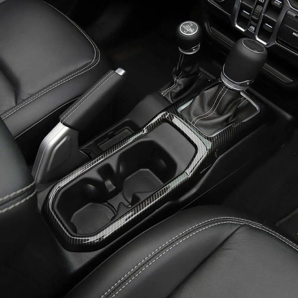 For 2018+ Jeep Wrangler JL JLU& Gladiator JT Gear Shift Cup Holder Panel Trim Cover Decoration Frame - Image 3
