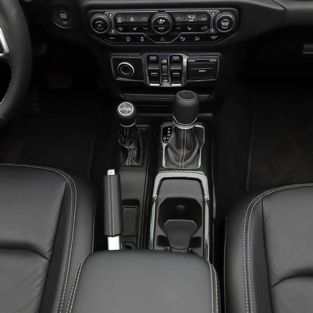 For 2018+ Jeep Wrangler JL JLU& Gladiator JT Gear Shift Cup Holder Panel Trim Cover Decoration Frame - Image 4