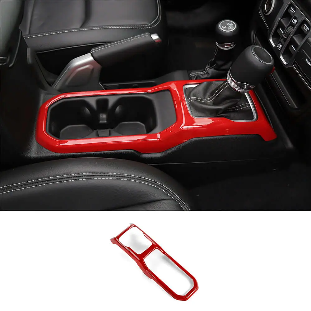 For 2018+ Jeep Wrangler JL JLU& Gladiator JT Gear Shift Cup Holder Panel Trim Cover Decoration Frame - Image 9