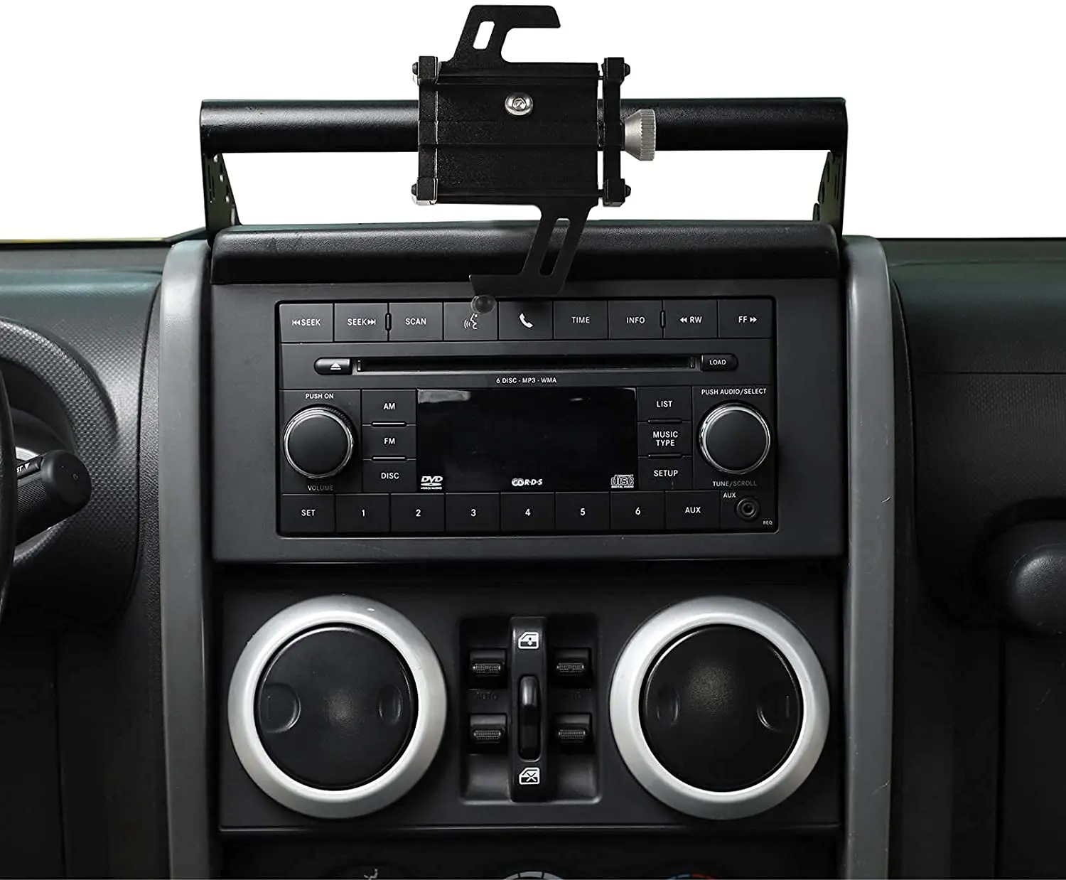 For 2007-2010 Jeep Wrangler JK JKU Dashboard Phone Holder, Cell Mount - Image 2