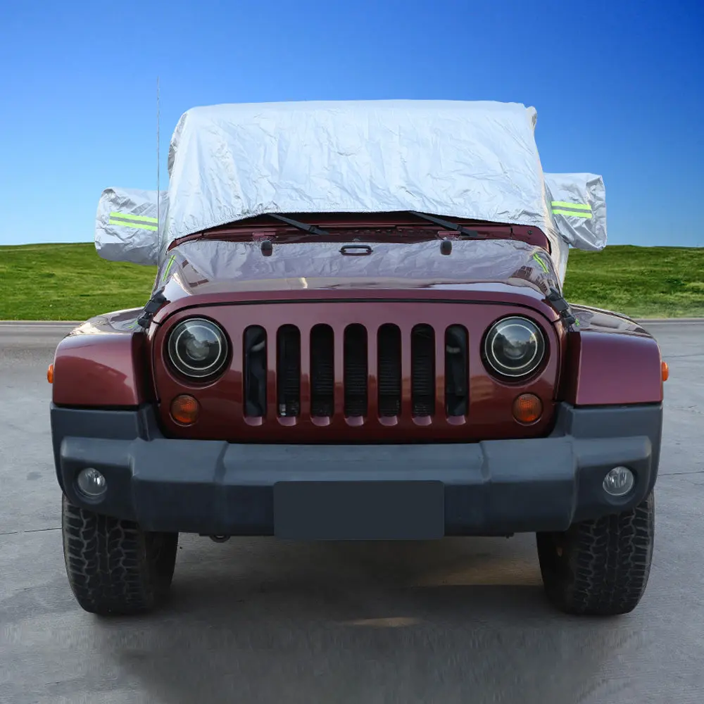For Jeep Wrangler JK JL 2Door Car Rain Snow Cover Windproof Dustproof UV Protection Sunshade - Image 3