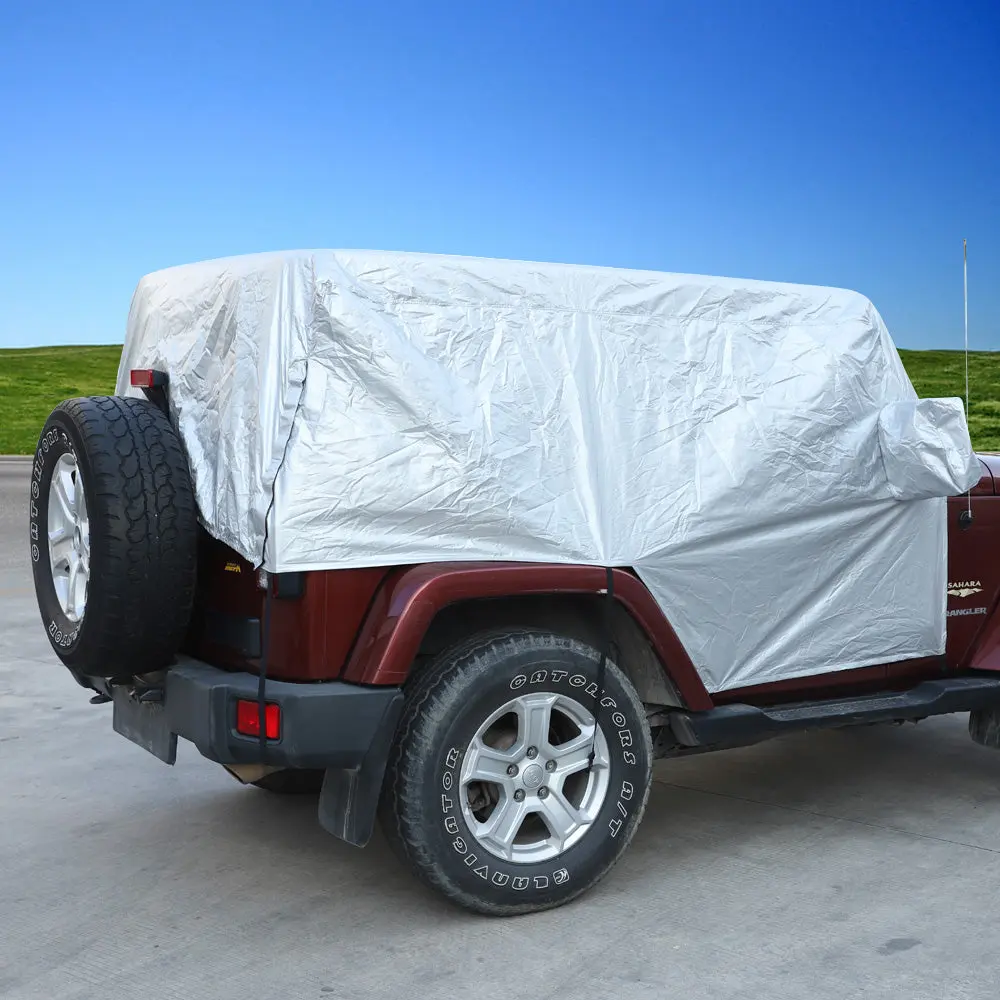 For Jeep Wrangler JK JL 2Door Car Rain Snow Cover Windproof Dustproof UV Protection Sunshade - Image 7