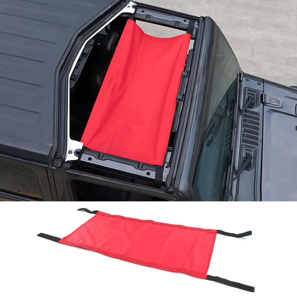 For Jeep Wrangler YJ TJ JK JKU JL JLU JT Car Roof Hammock Cargo Net Sunshade - Image 10