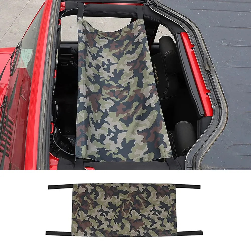 For Jeep Wrangler YJ TJ JK JKU JL JLU JT Car Roof Hammock Cargo Net Sunshade - Image 11