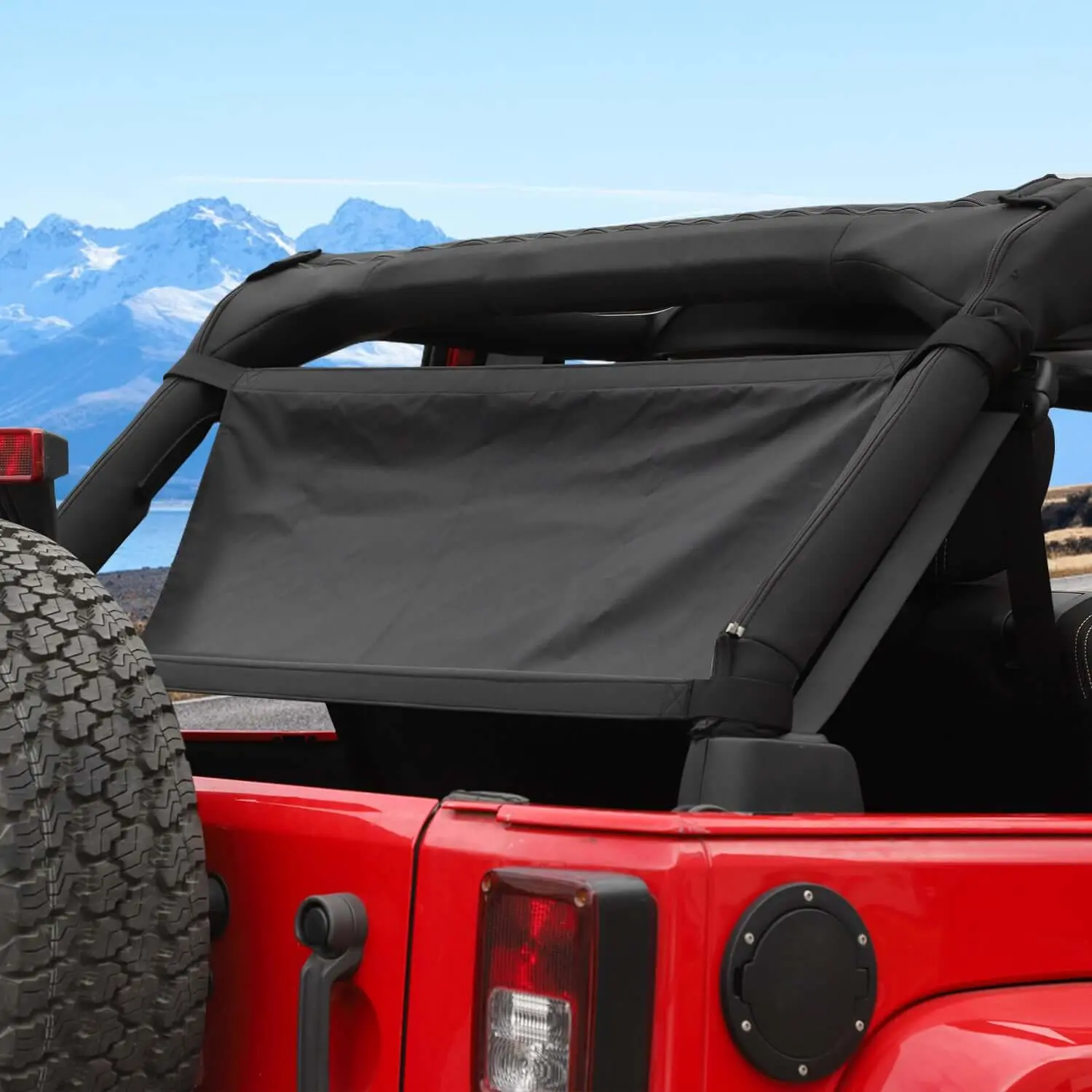 For Jeep Wrangler YJ TJ JK JKU JL JLU JT Car Roof Hammock Cargo Net Sunshade - Image 4