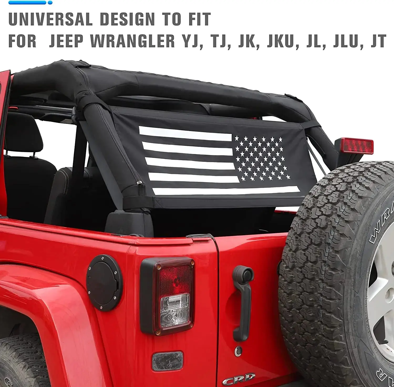 For Jeep Wrangler YJ TJ JK JKU JL JLU JT Car Roof Hammock Cargo Net Sunshade - Image 5
