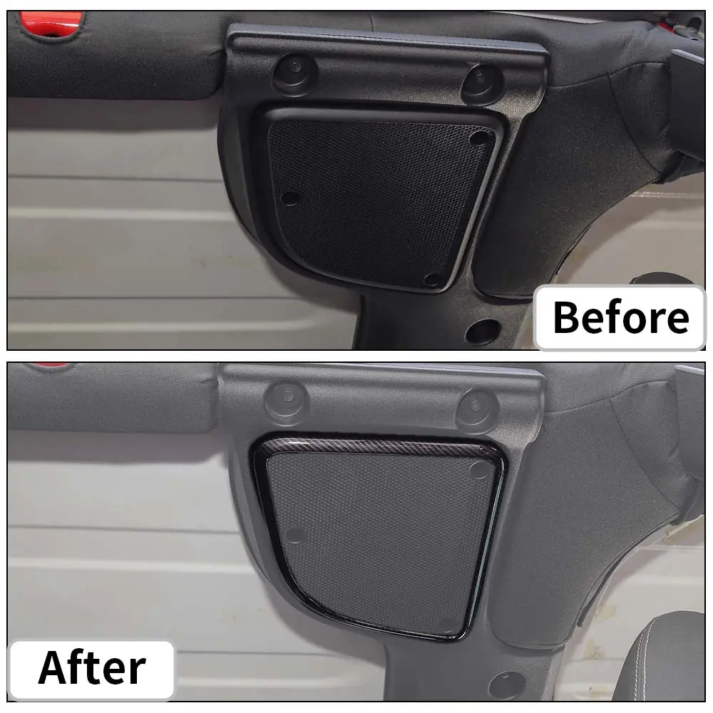 For 2015-2018 Jeep Wrangler JK JKU Car Roof Speaker Cover Frame Trim - Image 2