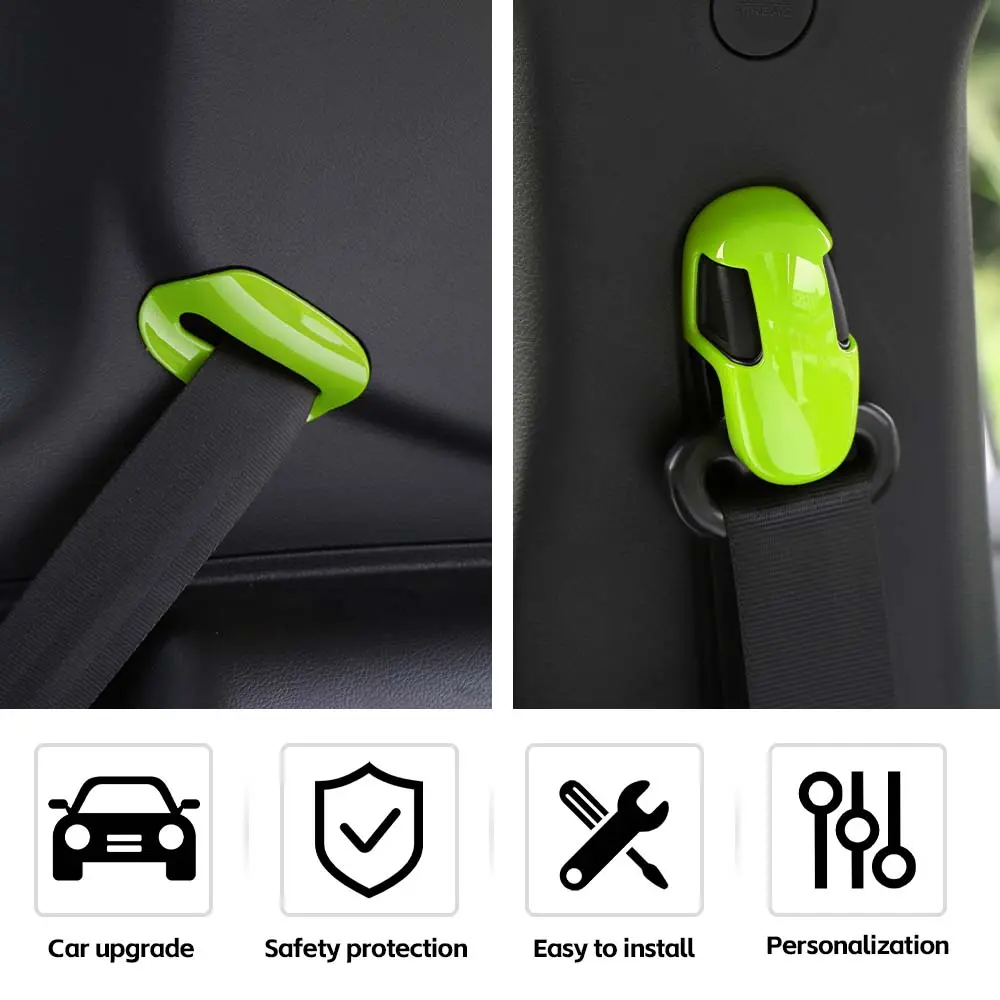 For 2015+ Jeep Renegade Car Safety Seat Belt Buckle Decor Cover Trim - Image 5