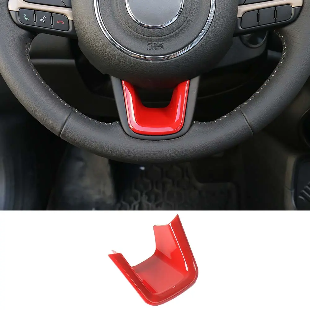 For Jeep 2015+ Renegade/ 2017-2020 Compass Steering Wheel U-Shaped Decoration Cover Trim - Image 10