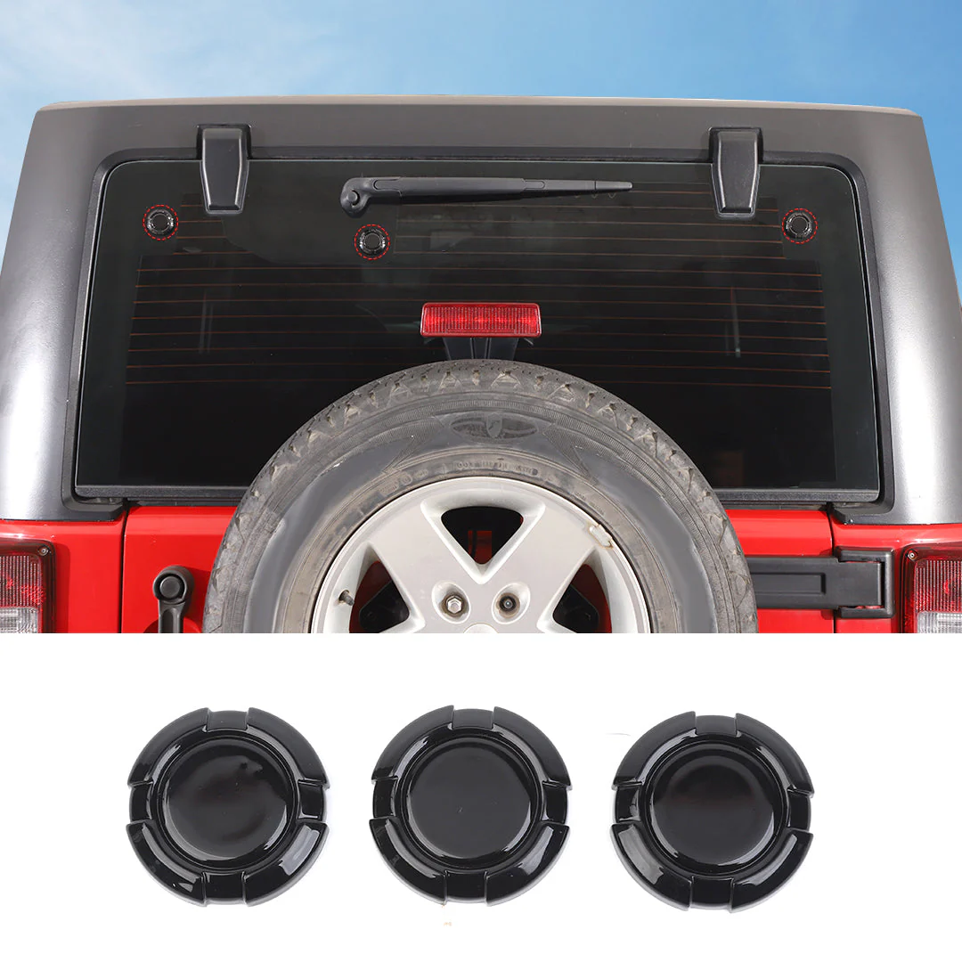 For 2007-2018 Jeep Wrangler JK Car Tailgate Glass Rear Window Cover Trim