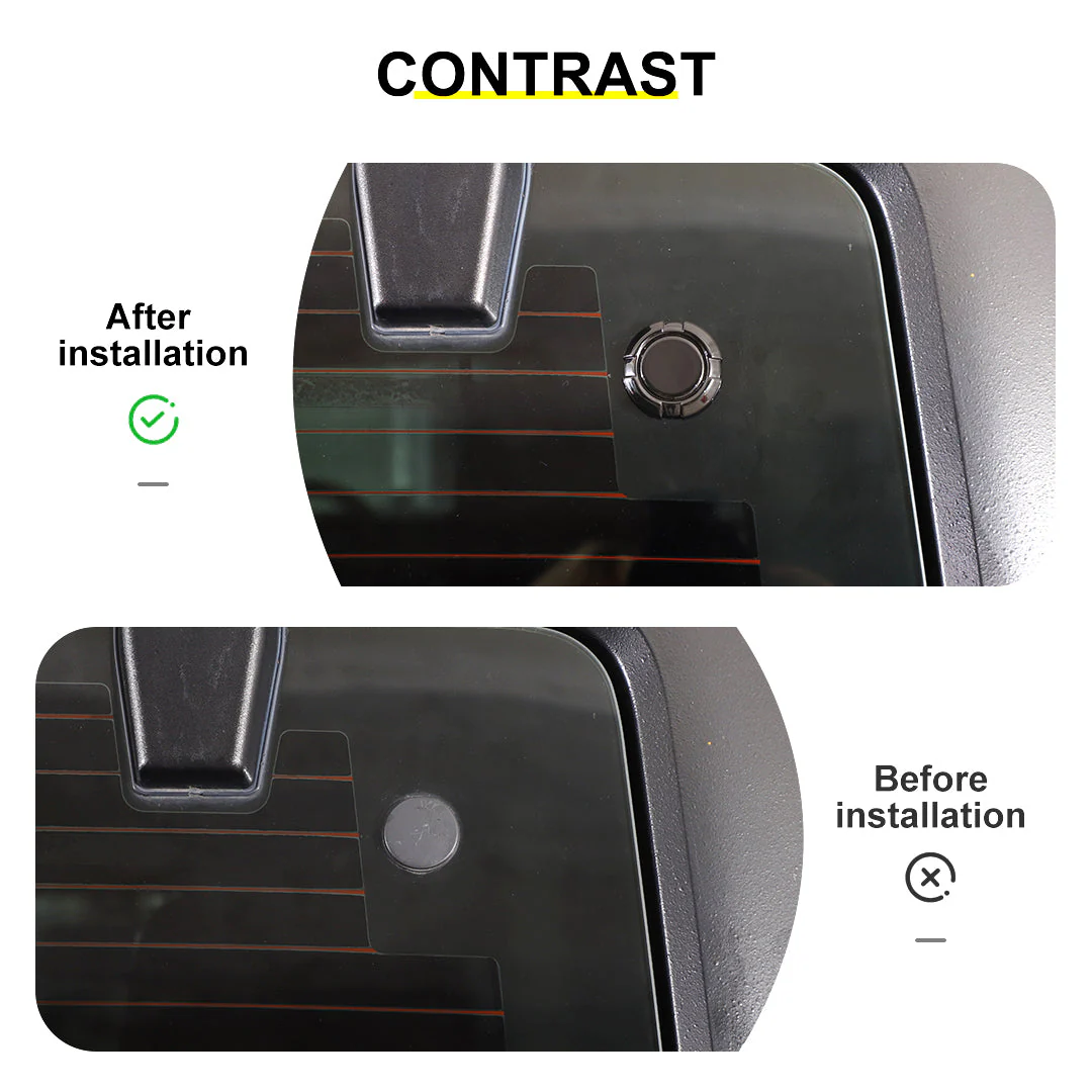 For 2007-2018 Jeep Wrangler JK Car Tailgate Glass Rear Window Cover Trim - Image 2