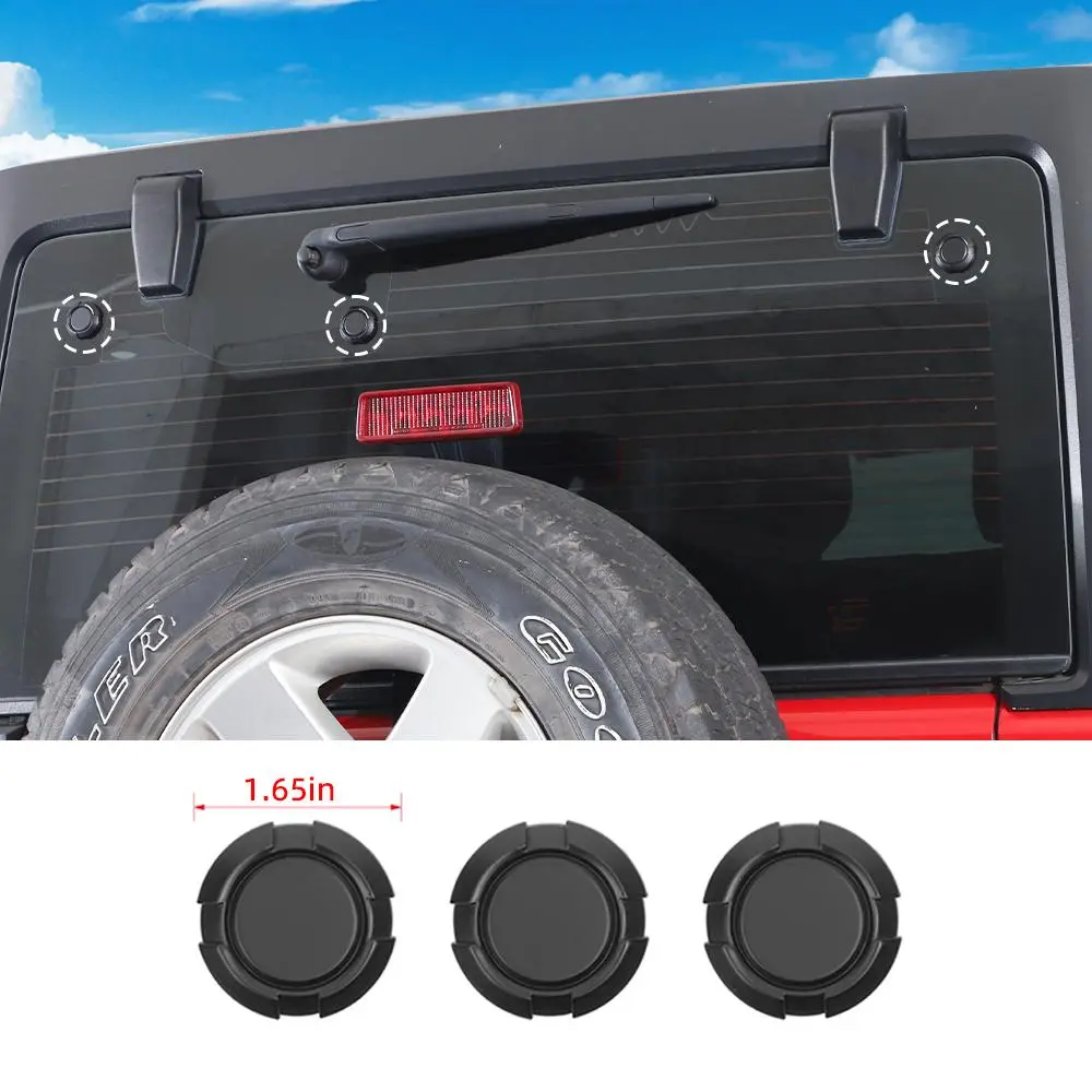 For 2007-2018 Jeep Wrangler JK Car Tailgate Glass Rear Window Cover Trim - Image 6