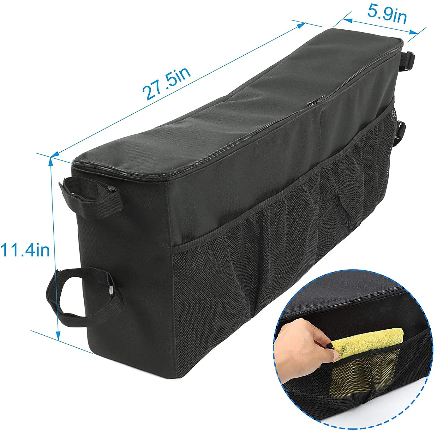 For 1997-2006 Jeep Wrangler TJ Car Trunk Organizer, Rear Cargo Organizer Driver Side Storage Bag Pouches - Image 2