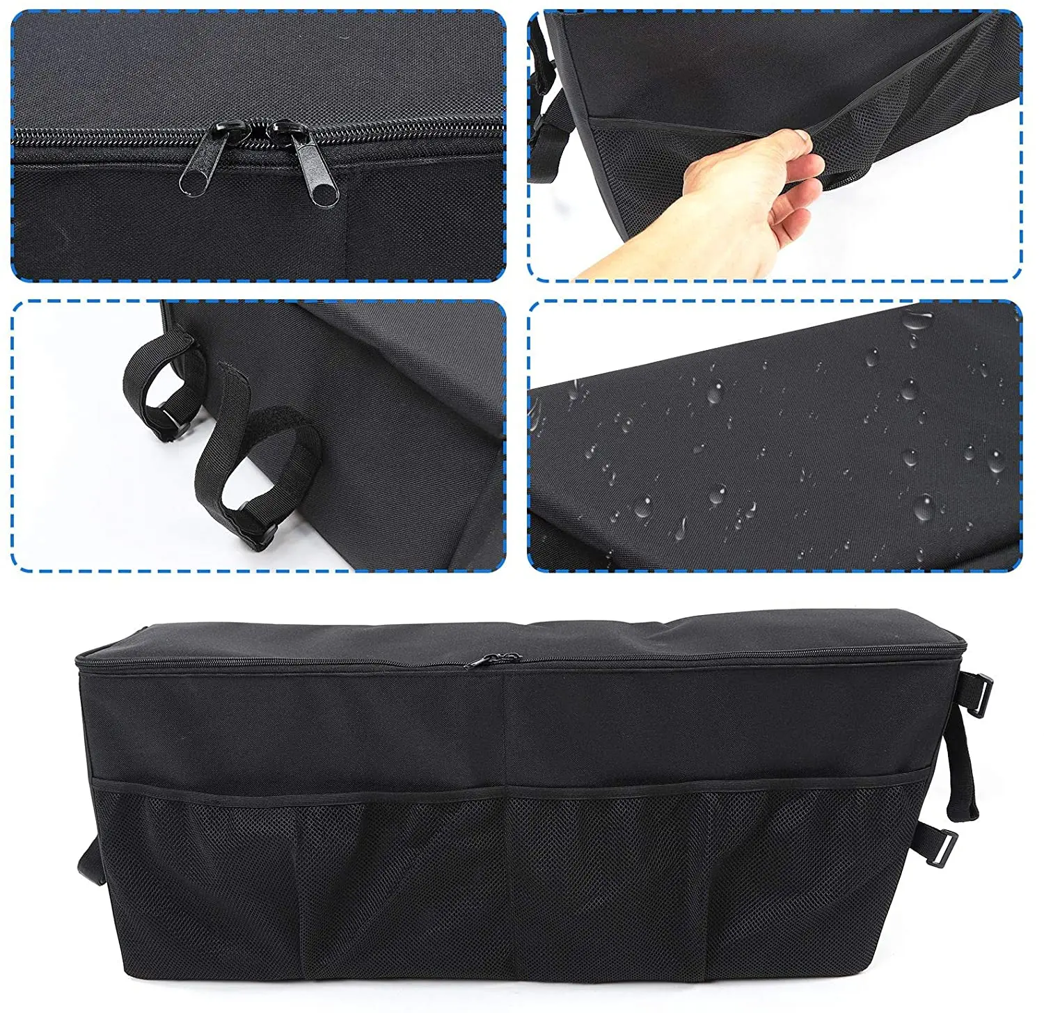 For 1997-2006 Jeep Wrangler TJ Car Trunk Organizer, Rear Cargo Organizer Driver Side Storage Bag Pouches - Image 4