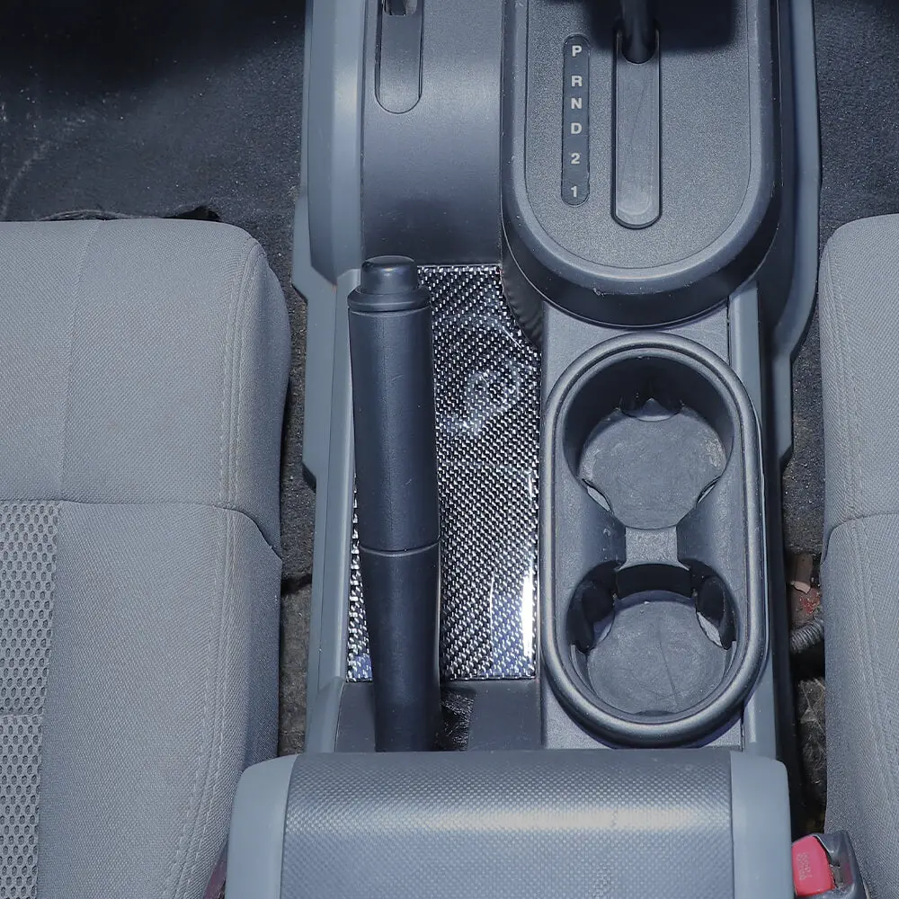 For 2007-2010 Jeep Wrangler JK Carbon Fiber Hand Brake Front & Rear Panel Decor Cover Trim - Image 5