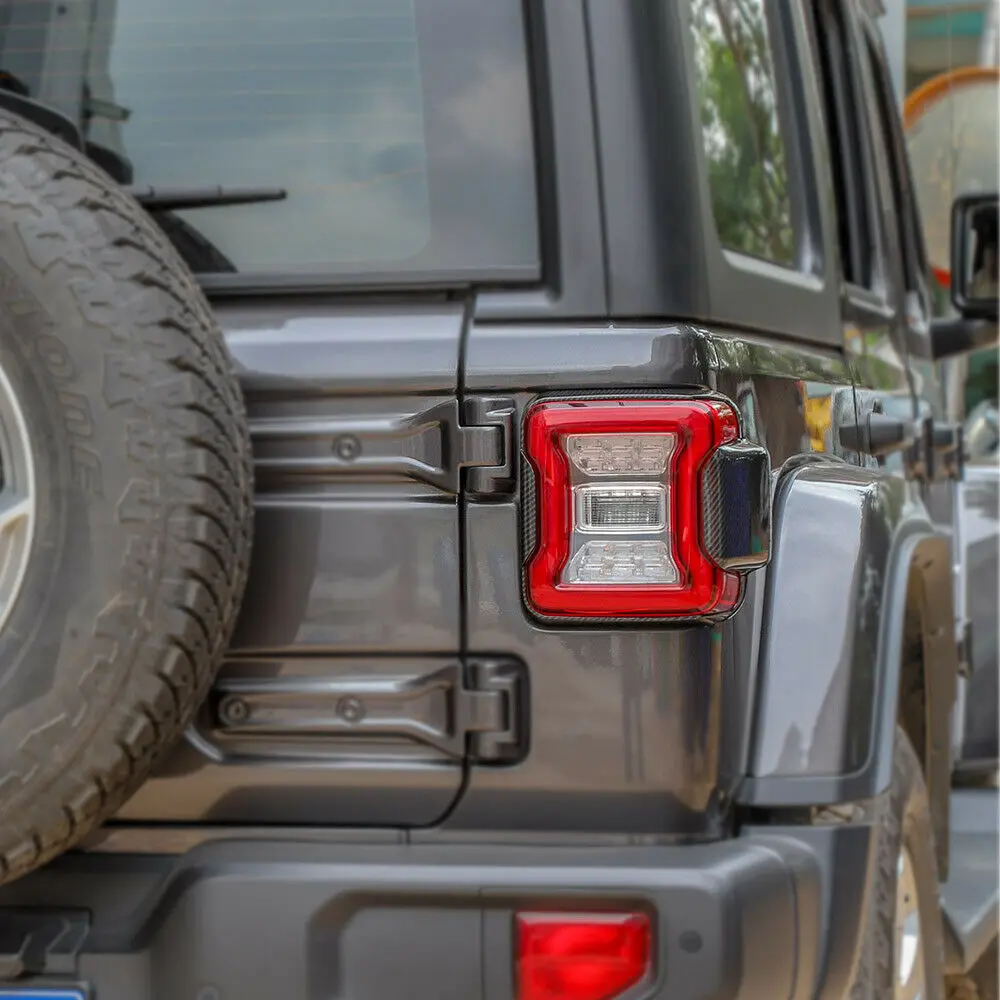For 2018+ Jeep Wrangler JL JLU Car Rear Tail Light Lamp Cover Trim - Image 4
