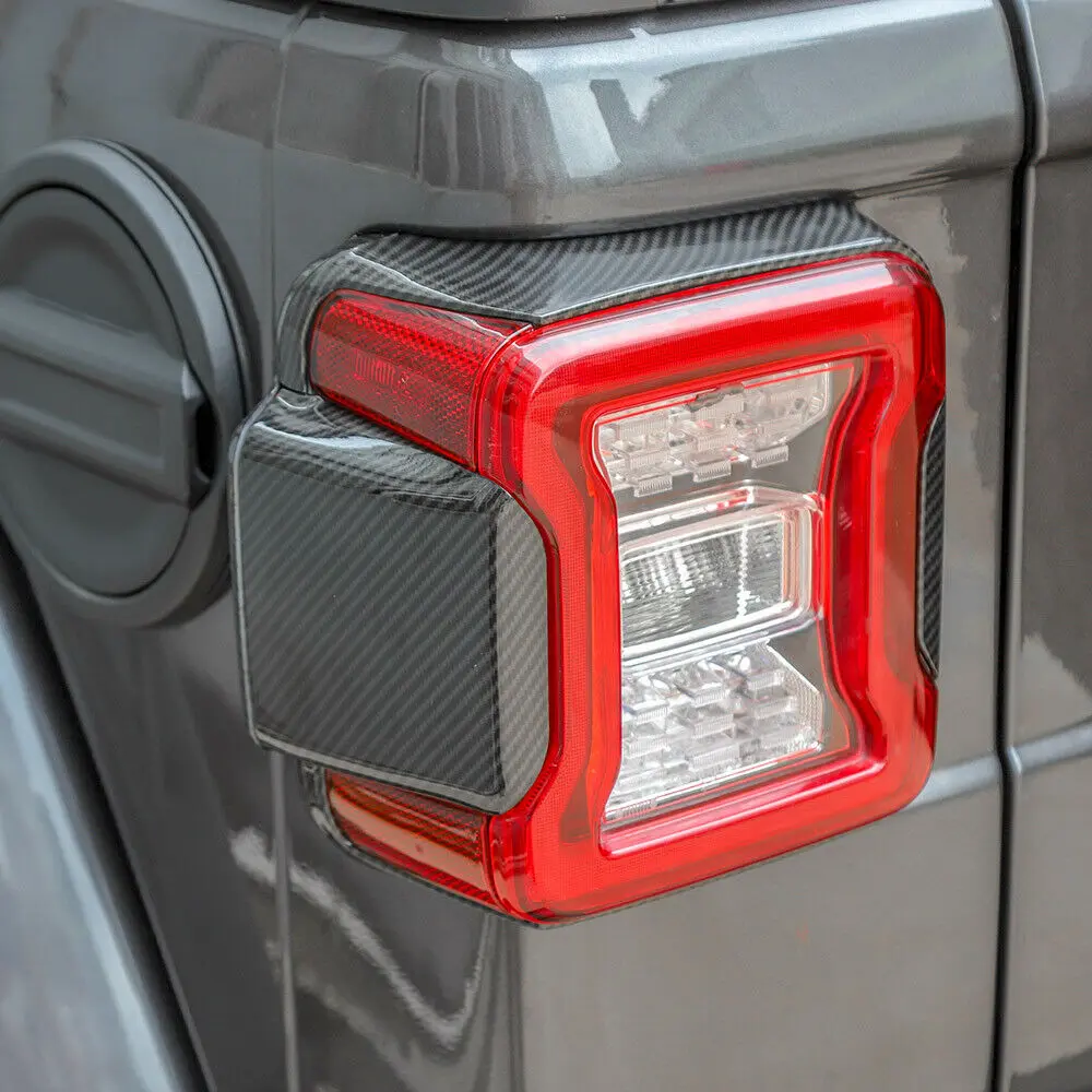 For 2018+ Jeep Wrangler JL JLU Car Rear Tail Light Lamp Cover Trim - Image 5