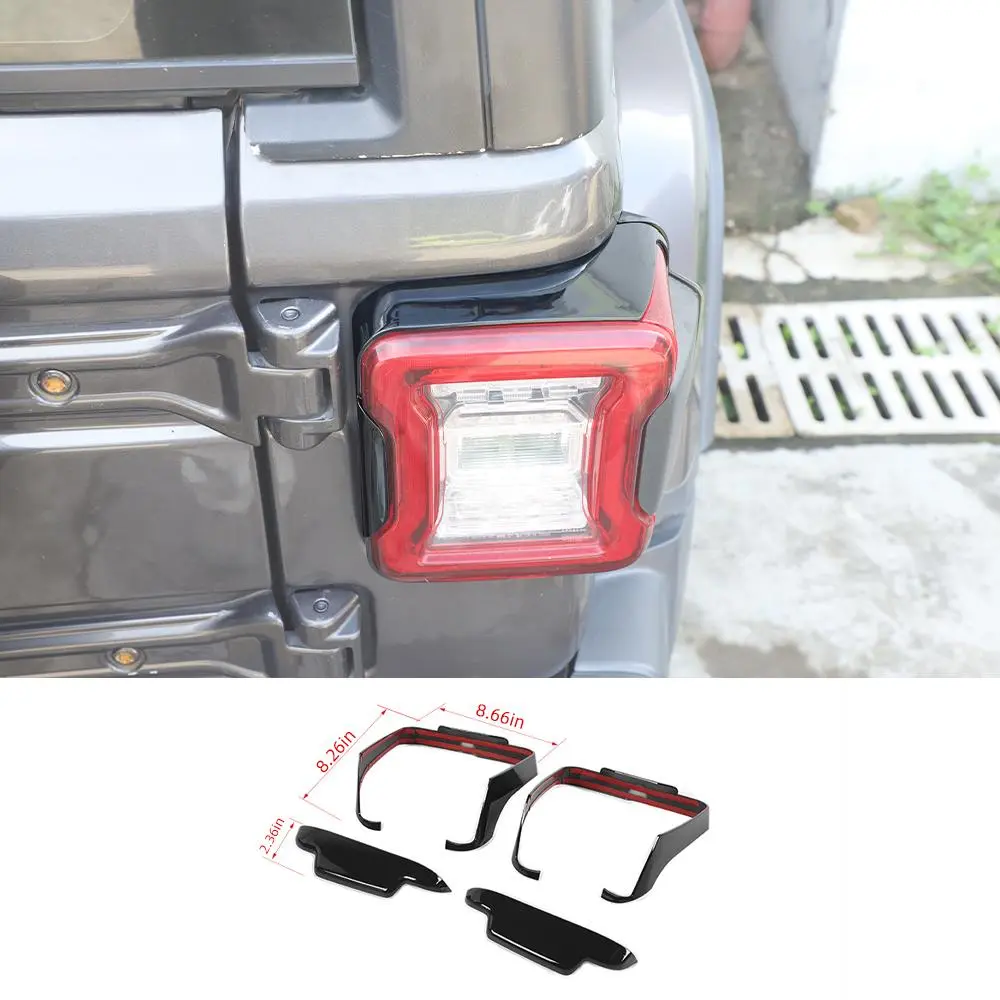 For 2018+ Jeep Wrangler JL JLU Car Rear Tail Light Lamp Cover Trim - Image 7