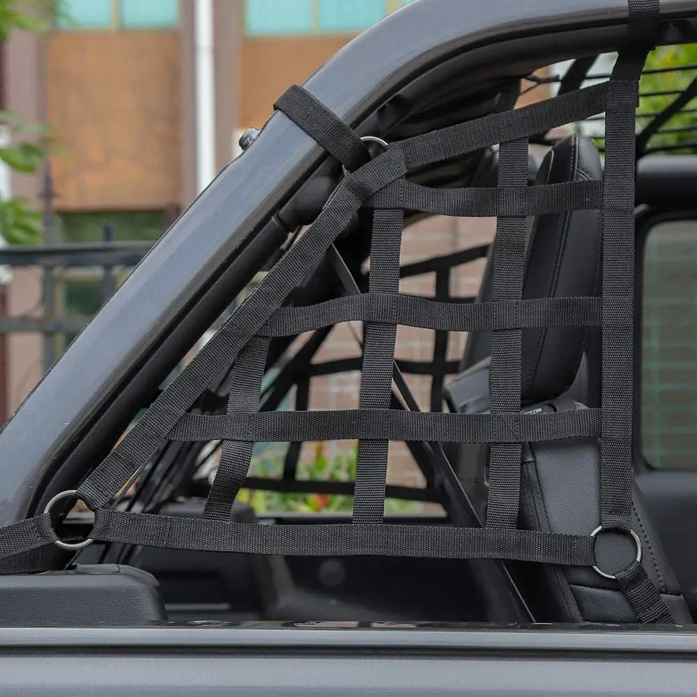 For 2018+ Jeep Wrangler JLU 4-Door Cargo Net, 3 Set Cargo Net Cover - Image 5