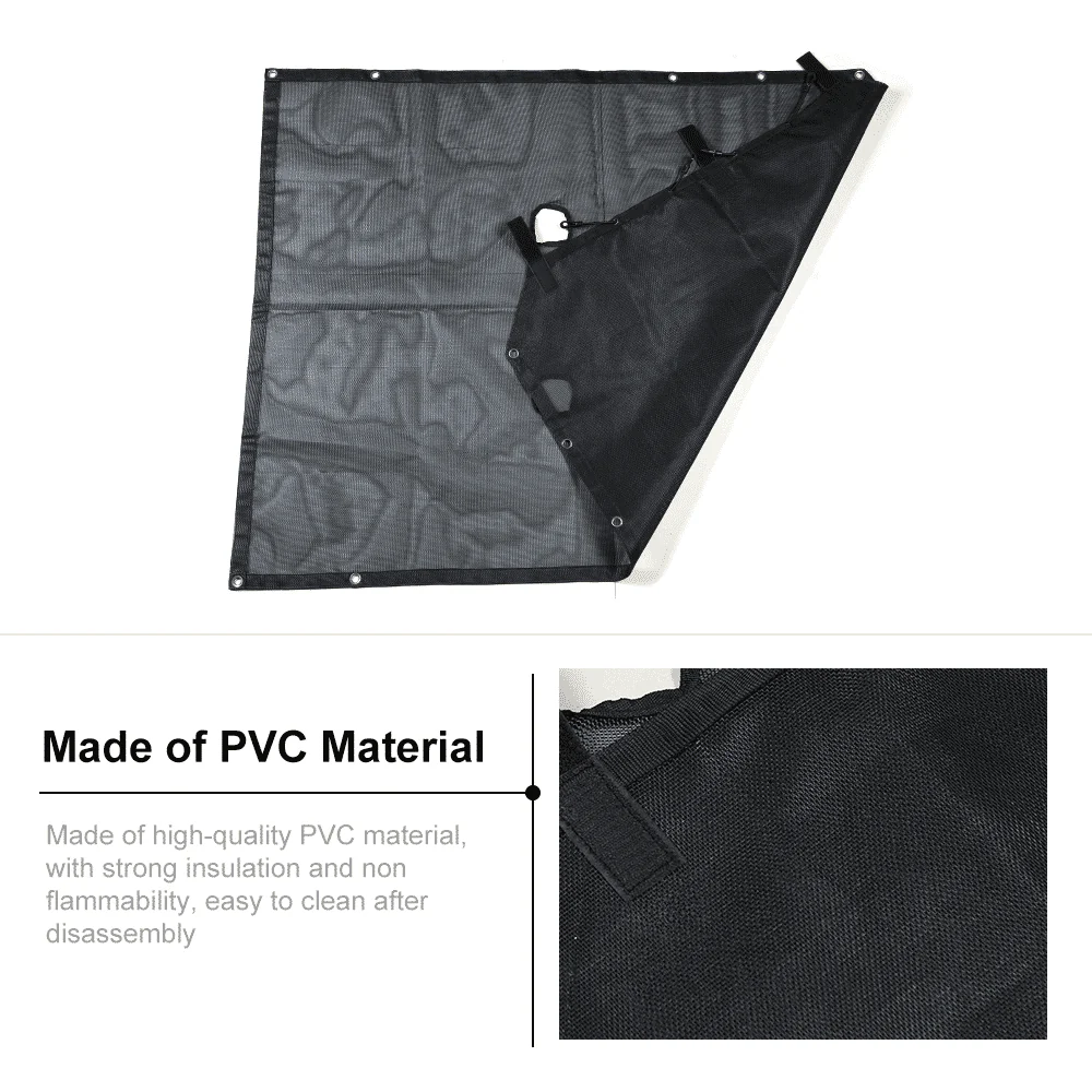 For 2007-2018 Jeep Wrangler JK 2-Door Sunroof Sun Shade Insulation Net Black - Image 6