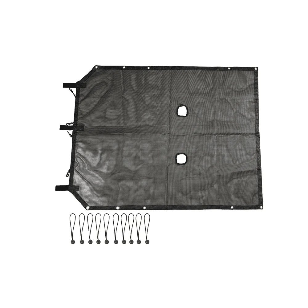 For 2007-2018 Jeep Wrangler JK 2-Door Sunroof Sun Shade Insulation Net Black - Image 8