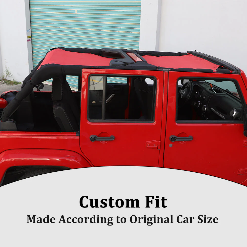 For 2007-2018 Jeep Wrangler JK 4Door Cargo Sun Screen Shade Insulation Net - Image 6