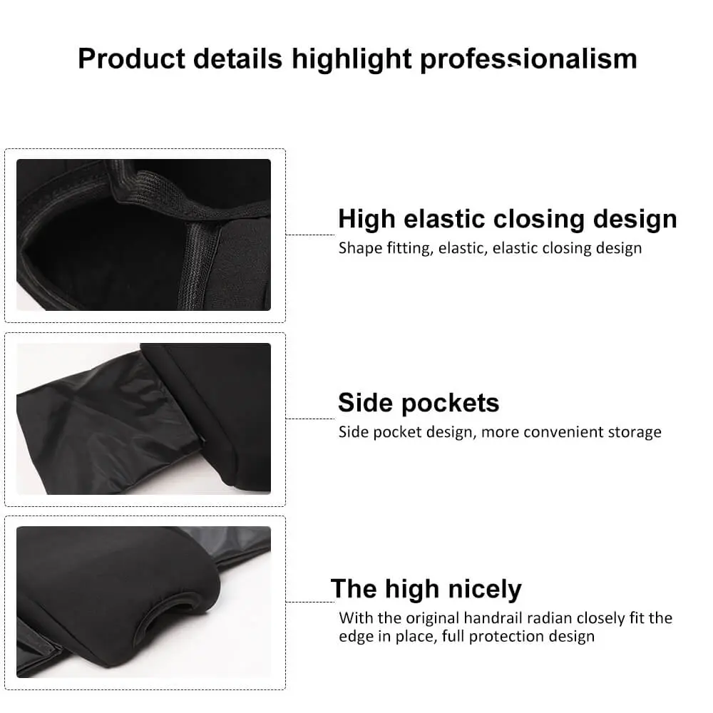 For 2018+ Jeep Wrangler JL & Gladiator JT Armrest Box Soft Cover Pad with Side Storage Pockets Bag - Image 6