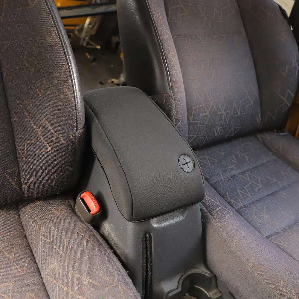 For 1997-2006 Jeep Wrangler TJ Center Console Armrest Box Pad Cloth Cover Black - Image 3