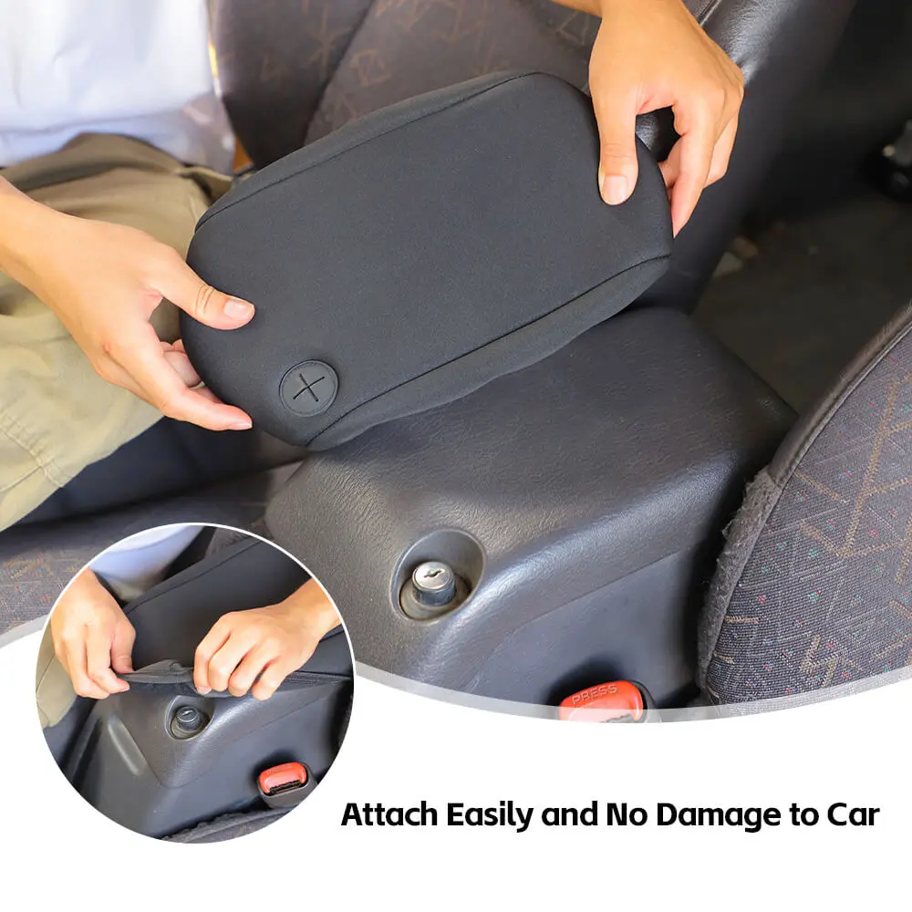 For 1997-2006 Jeep Wrangler TJ Center Console Armrest Box Pad Cloth Cover Black - Image 5