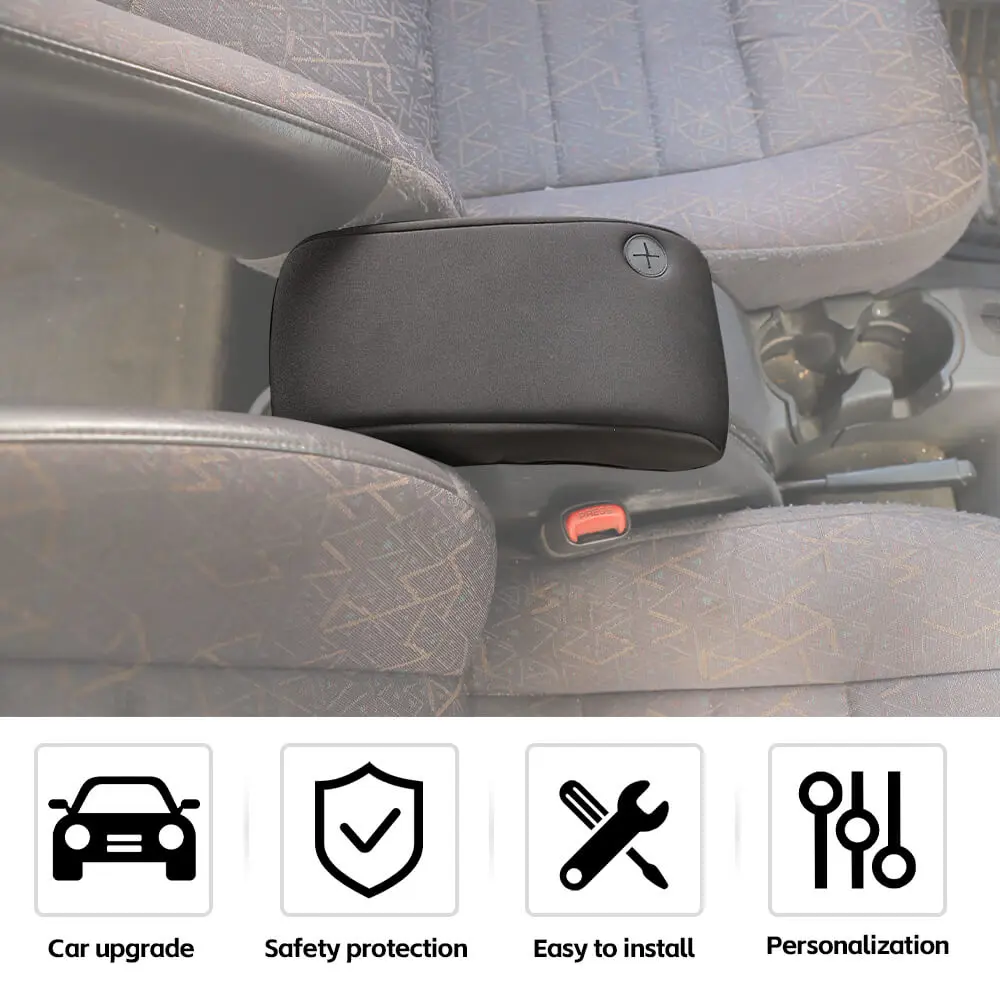 For 1997-2006 Jeep Wrangler TJ Center Console Armrest Box Pad Cloth Cover Black - Image 6