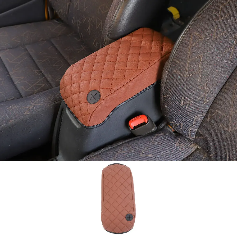 For 1997-2006 Jeep Wrangler TJ Center Console Armrest Box Pad Leather Cover - Image 10