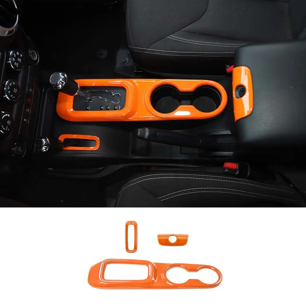 For 2011-2018 Jeep Wrangler JK JKU Center Console Armrest Cup Holder Gear Shift Trim - Image 10