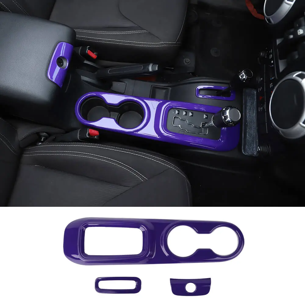 For 2011-2018 Jeep Wrangler JK JKU Center Console Armrest Cup Holder Gear Shift Trim - Image 12