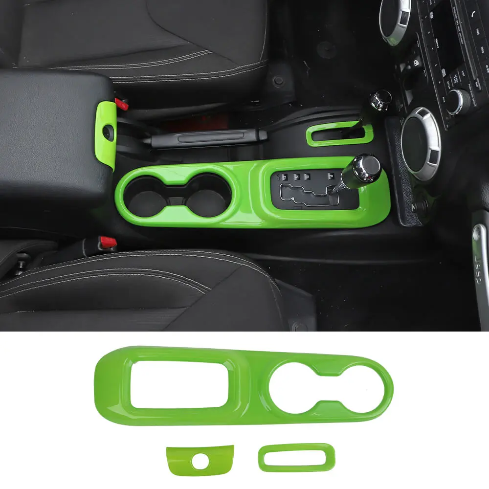 For 2011-2018 Jeep Wrangler JK JKU Center Console Armrest Cup Holder Gear Shift Trim - Image 13