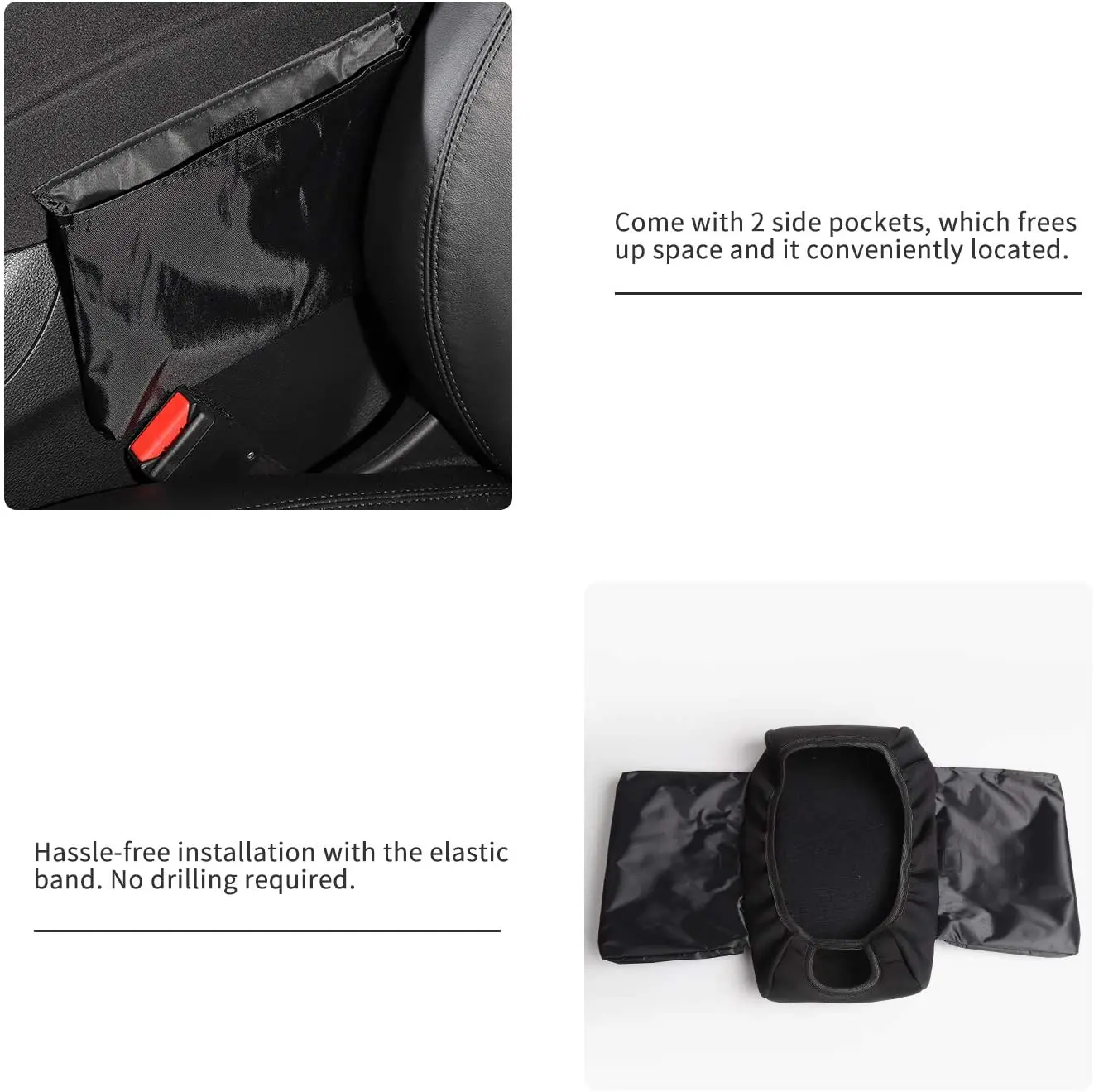 For 2011-2021 Jeep Grand Cherokee WK2 Center Armrest Pad Cover with Storage Bag - Image 3