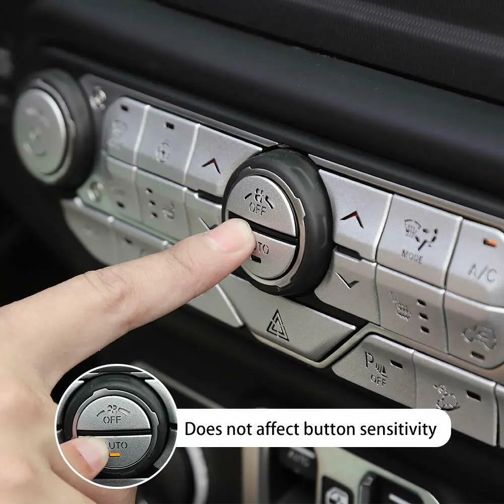 For 2018+ Jeep Wrangler JL JLU Center Console Button Decorative Cover Trim - Image 6