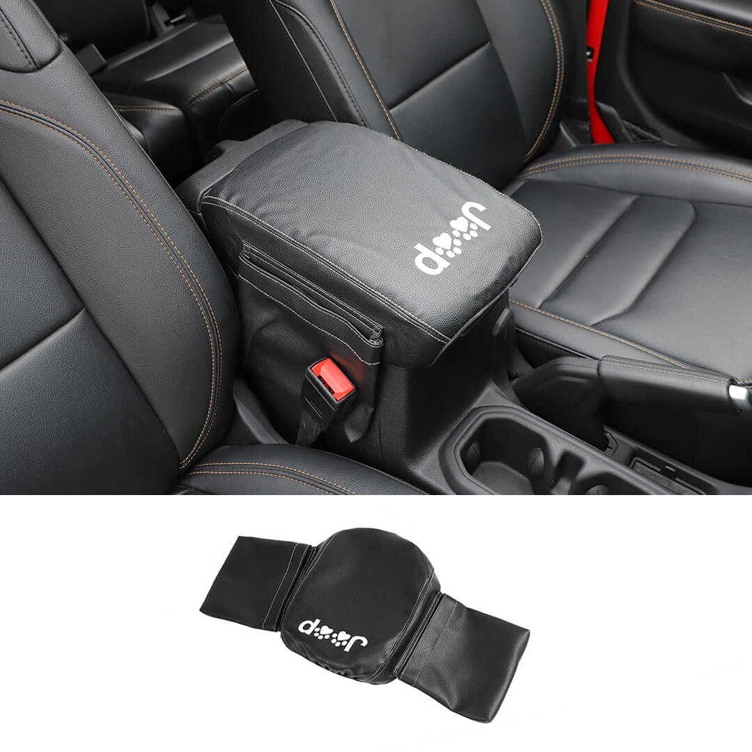 For 2018+ Jeep Wrangler JL JLU & Gladiator JT Center Console Armrest Box Cover Leather Pad with Side Storage Pockets Bag - Image 8