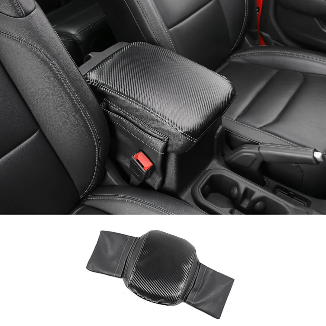 For 2018+ Jeep Wrangler JL JLU & Gladiator JT Center Console Armrest Box Cover Leather Pad with Side Storage Pockets Bag - Image 9