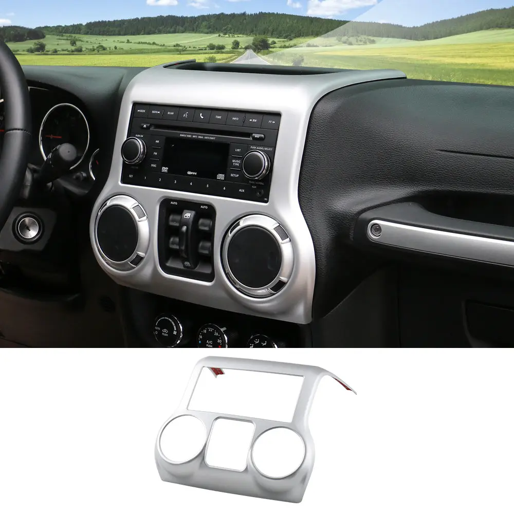 For 2011-2018 Jeep Wrangler JK JKU Center Console Dashboard Control Panel Cover Trim - Image 11