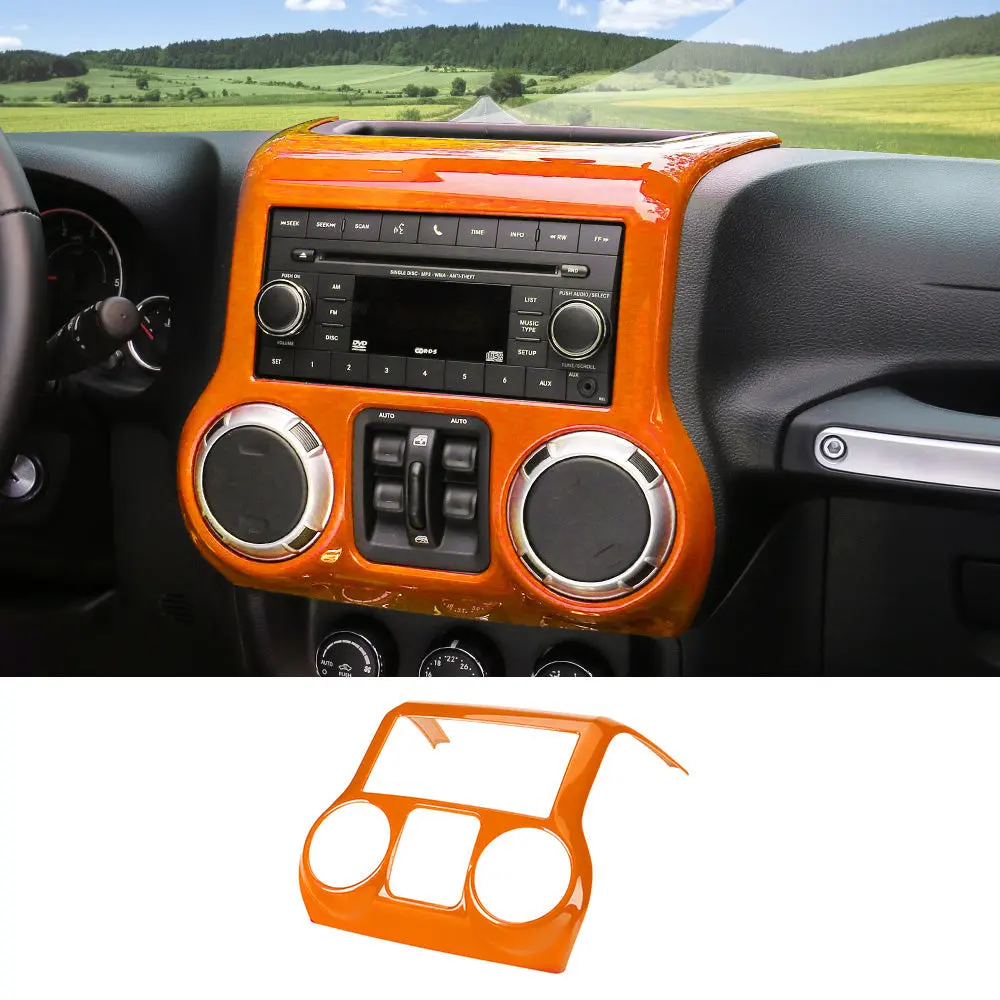 For 2011-2018 Jeep Wrangler JK JKU Center Console Dashboard Control Panel Cover Trim - Image 12