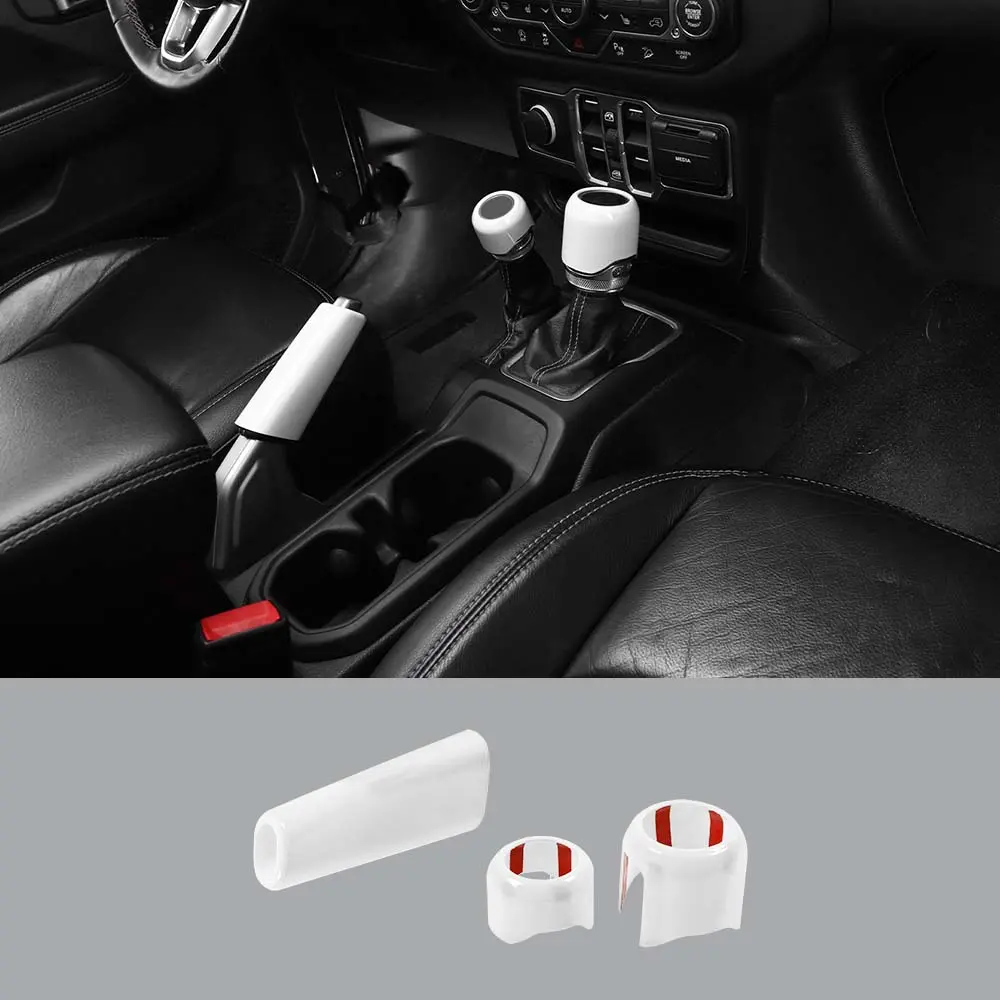 For 2018+ Jeep Wrangler JL, JLU & Gladiator JT Handbrake, 4WD, and Gear Shift Knob Trim Cover – Interior Accent Kit - Image 18